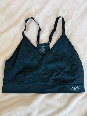 Ryka deep Blue V-Neck Wireless Sports Bra